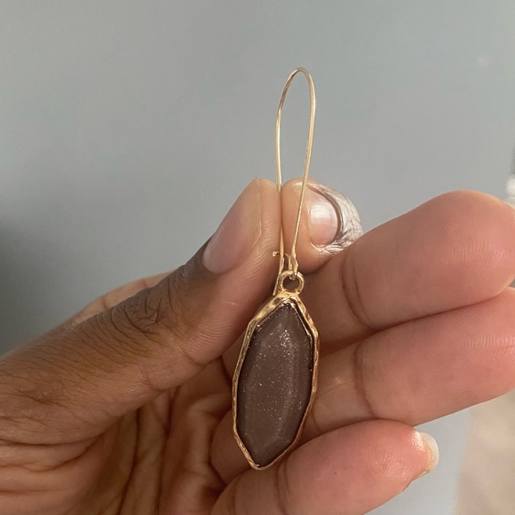 Jewelry - Handmade stone drop earring with hook